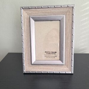 Silver and Brown Studded Photo Frame